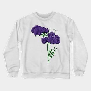 Purple sweet peas Crewneck Sweatshirt